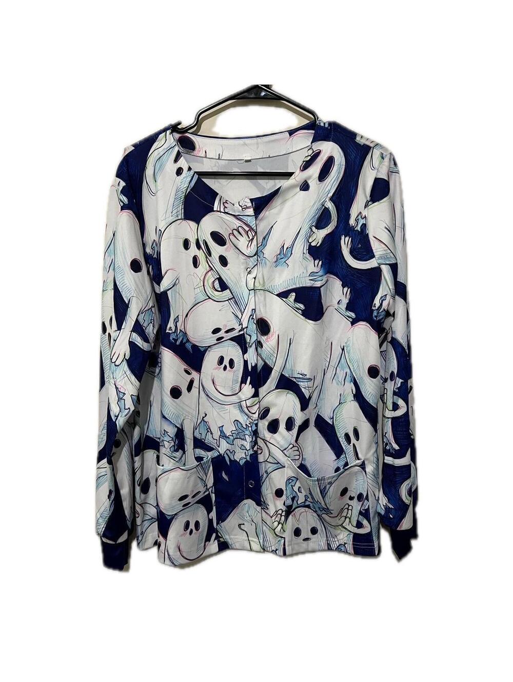 Ghostly Fun Long Sleeve Shirt - Size M